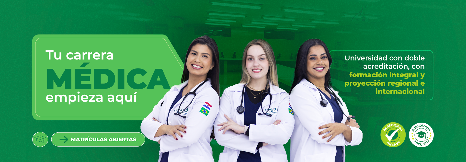 Estudantes de Medicina da Unisud estudando no campus